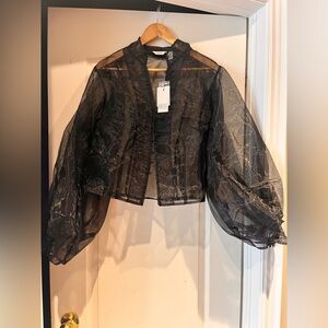 Kaktus Sheer Black Jacket/Blouse